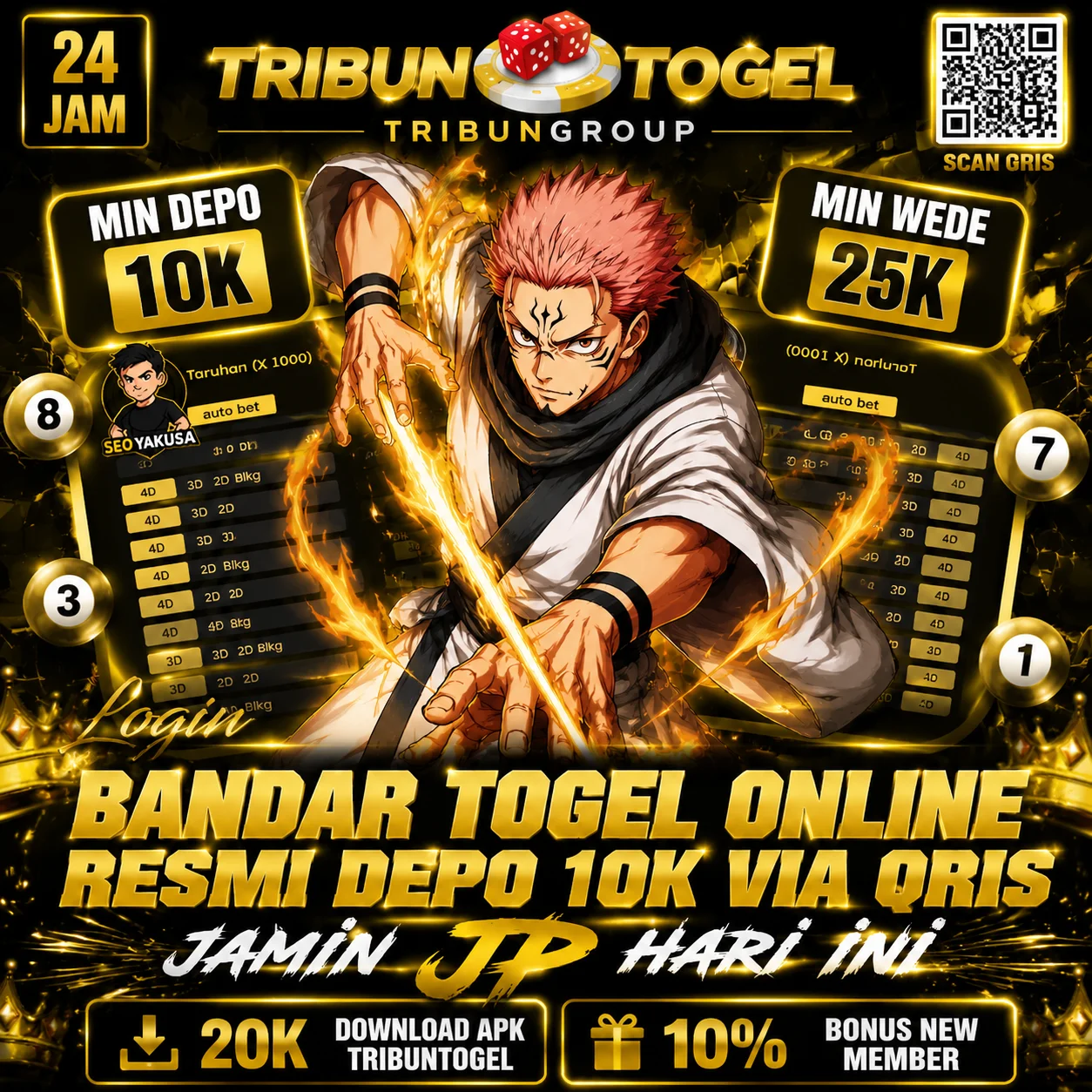 TRIBUNTOGEL ⚒ Login Bandar Togel Online Resmi Depo 10K Via QRIS Jamin JP Hari Ini