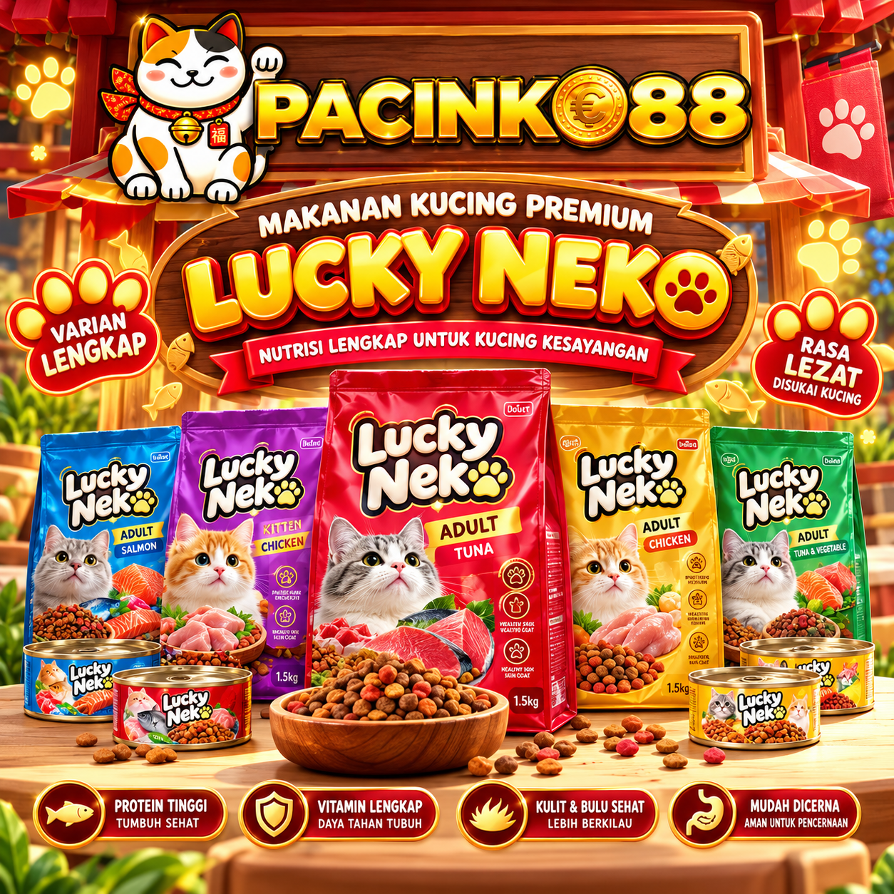 PACINKO88 ➤ Varian Lucky Neko, Saatnya Berikan yang Terbaik untuk Kesayangan
