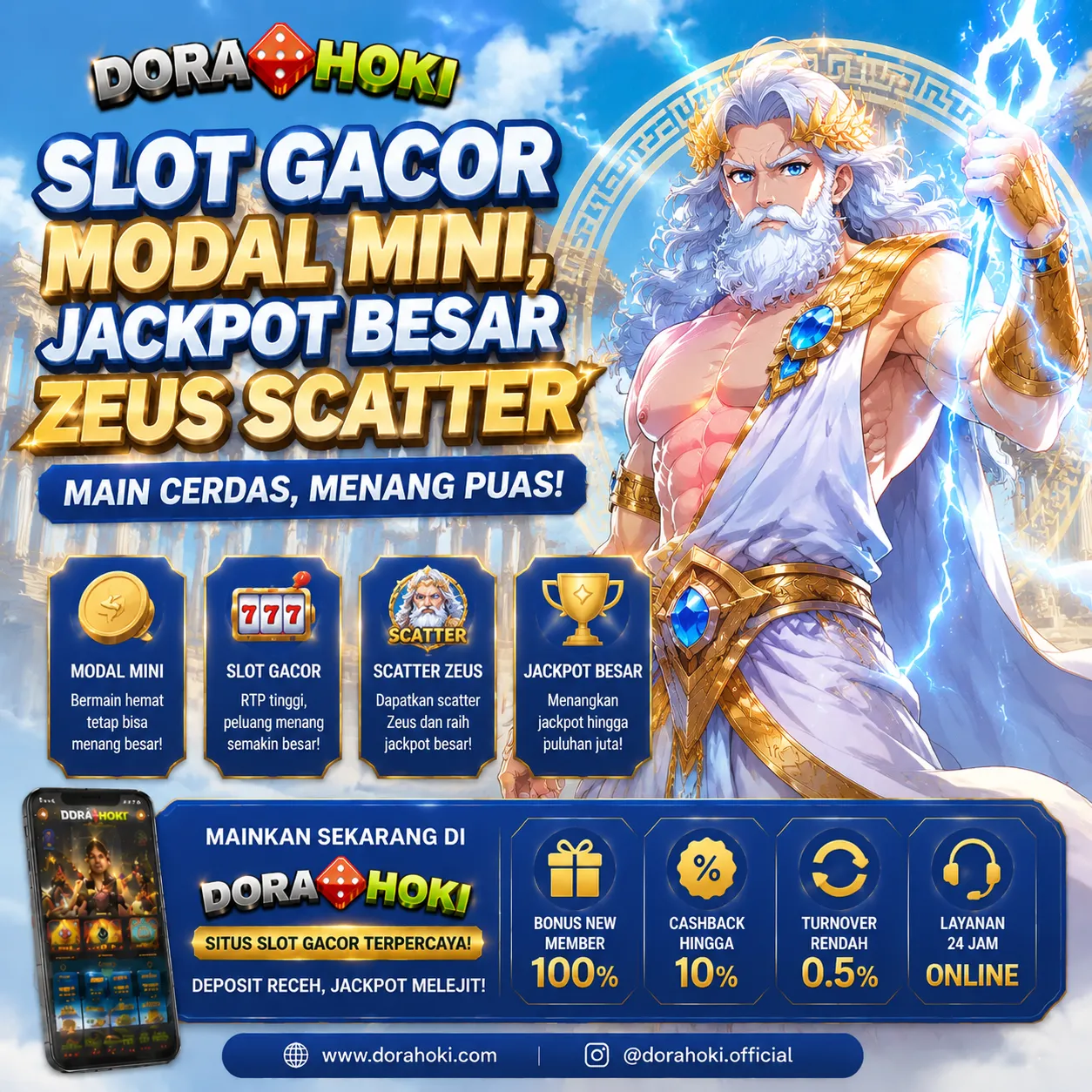 Galeri foto DORAHOKI - Slot Gacor Modal Mini, Jackpot Besar Zeus Scatter di Jakarta