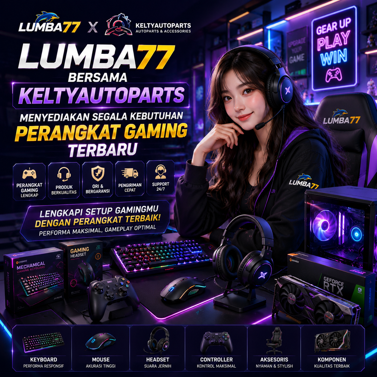 LUMBA77 Bersama Keltyautoparts Menyediakan Segala Kebutuhan Perangkat Gaming Terbaru