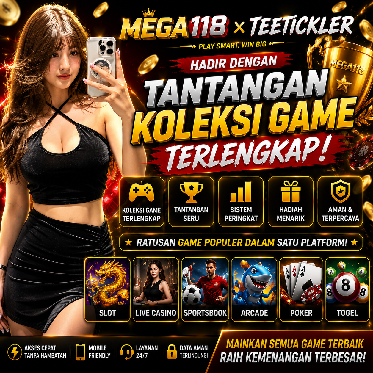 MEGA118 x Teetickler Hadir Dengan Tantangan Koleksi Game Terlengkap!