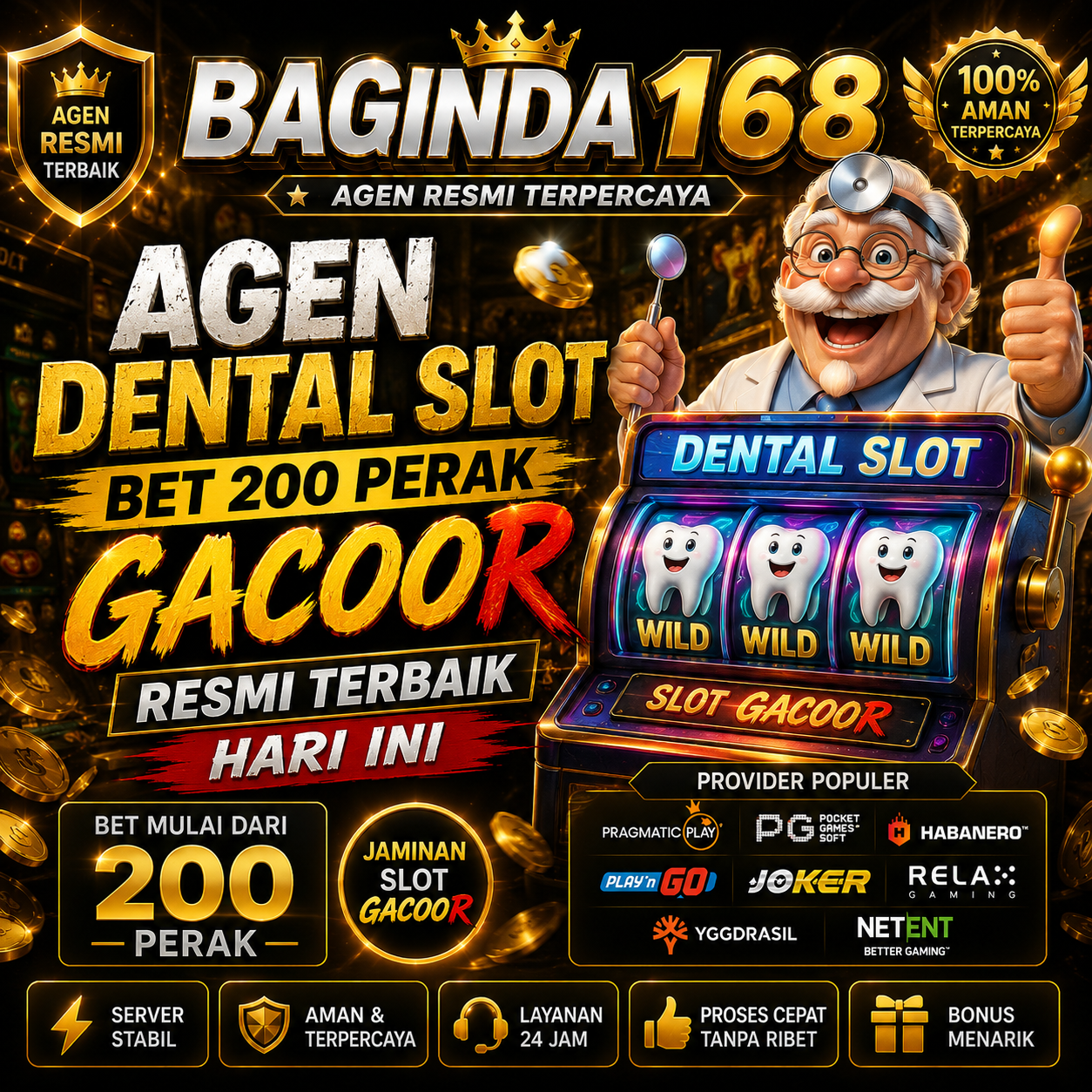 BAGINDA168 # Agen Dental Slot Bet 200 Perak GacooR Resmi Terbaik Hari Ini