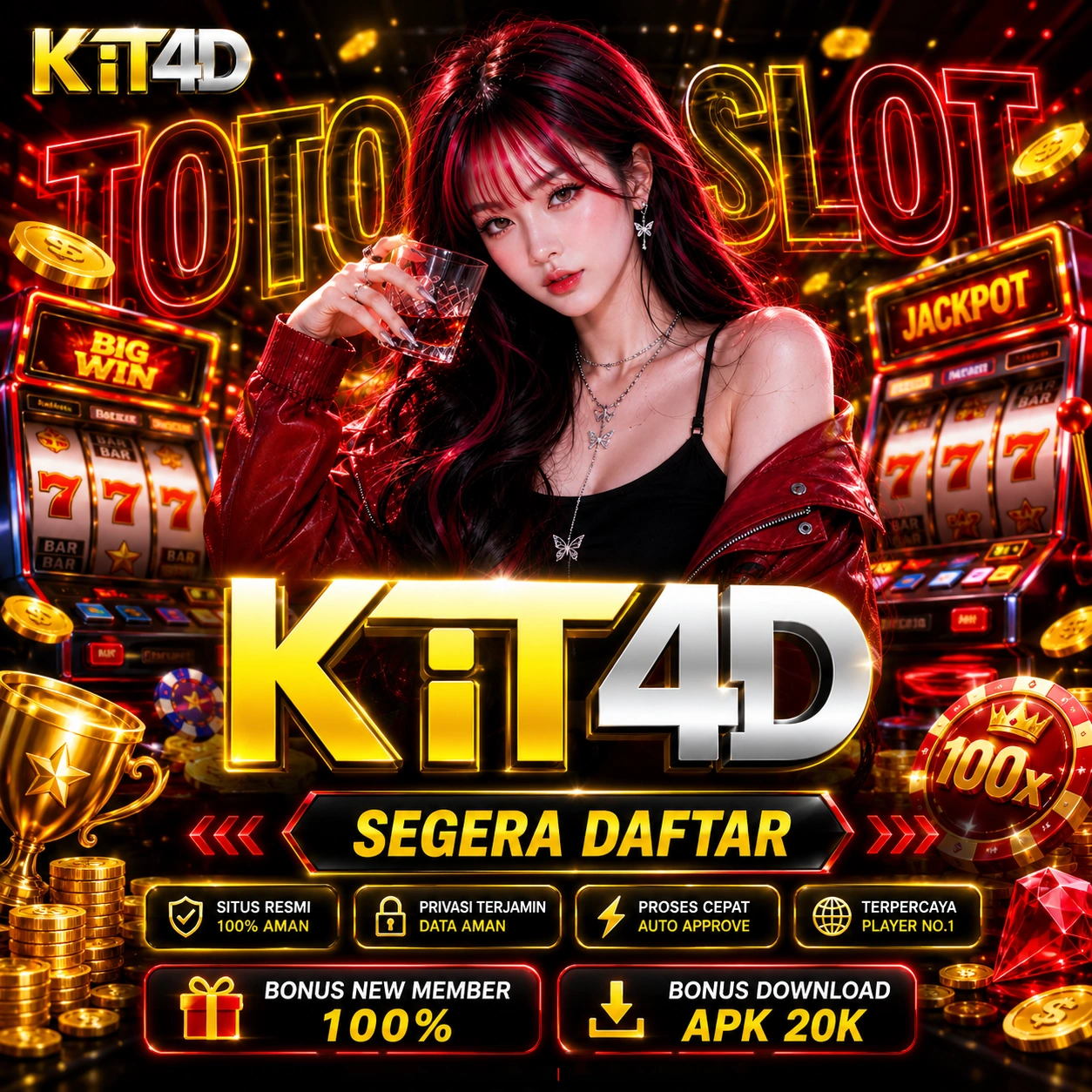 KIT4D ⊹ Kesempatan Mujur di Toto Slot Online Gampang Cuan!