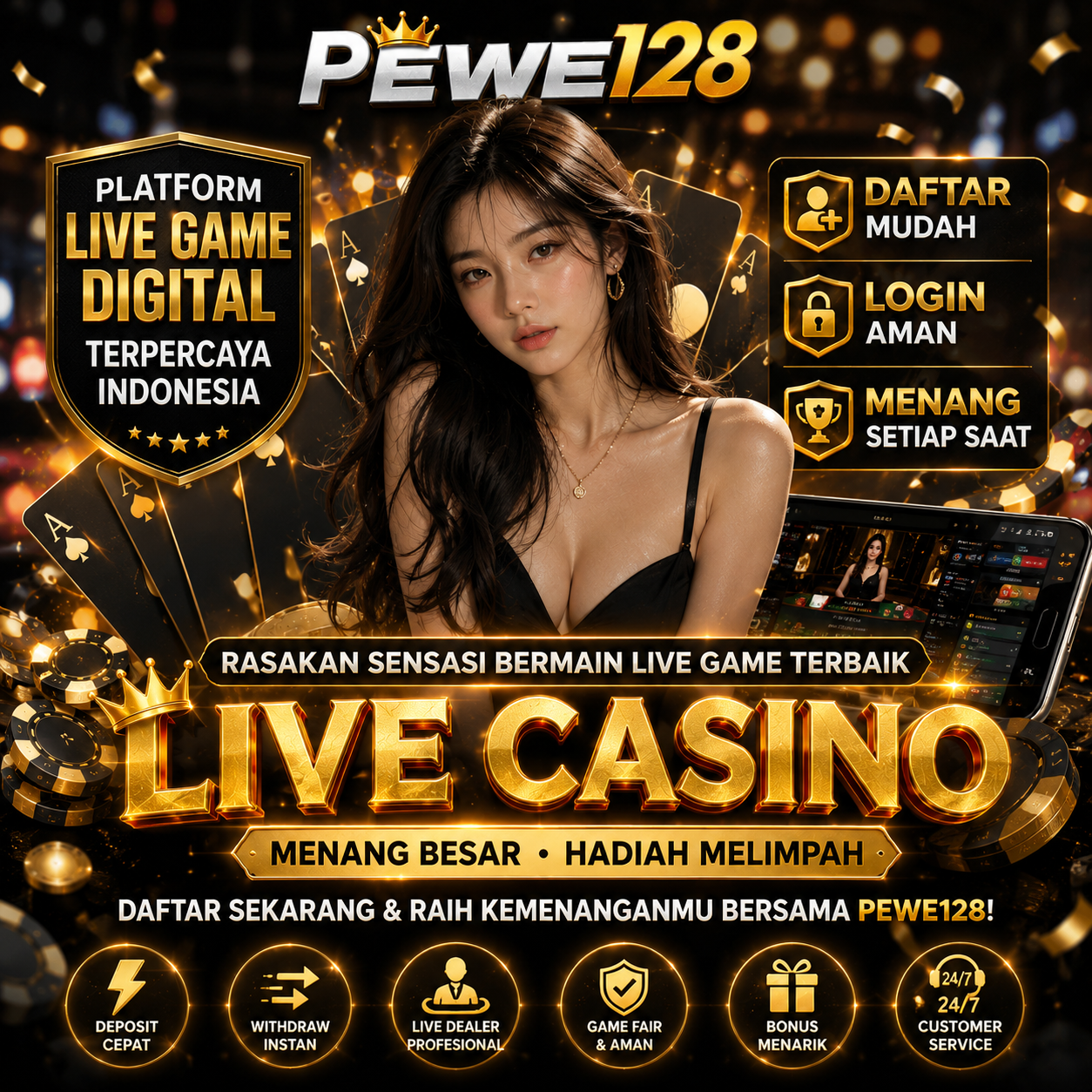 Platform Live Game Digital Terpercaya Indonesia | Daftar & Login PEWE128