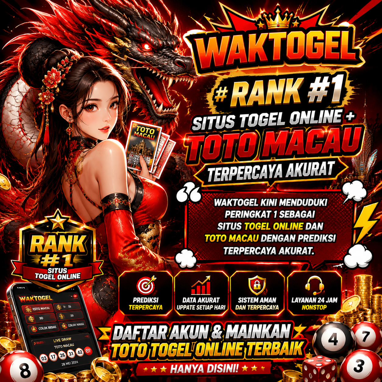 WAKTOGEL ♯ Rank #1 Situs Togel Online + Toto Macau Terpercaya Akurat