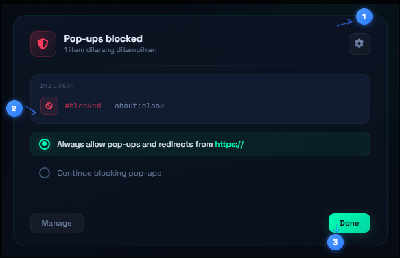 Cara mematikan pop-up browser