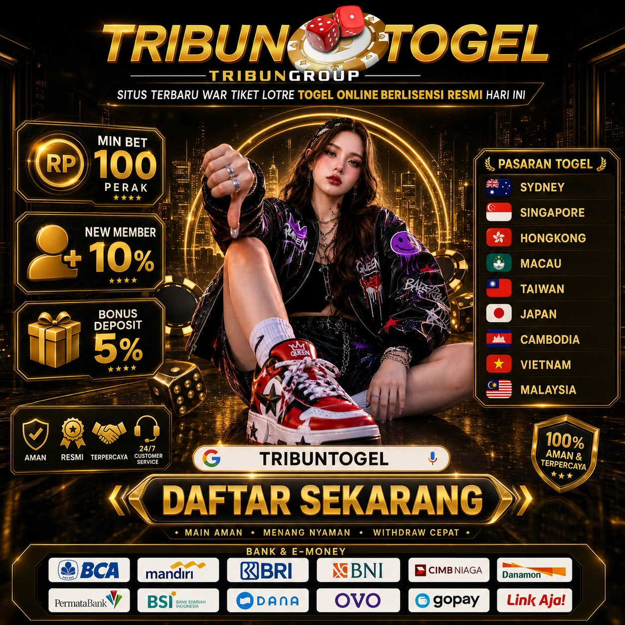 TRIBUNTOGEL # Situs Terbaru War Tiket Lotre Togel Online Berlisensi Resmi Hari Ini
