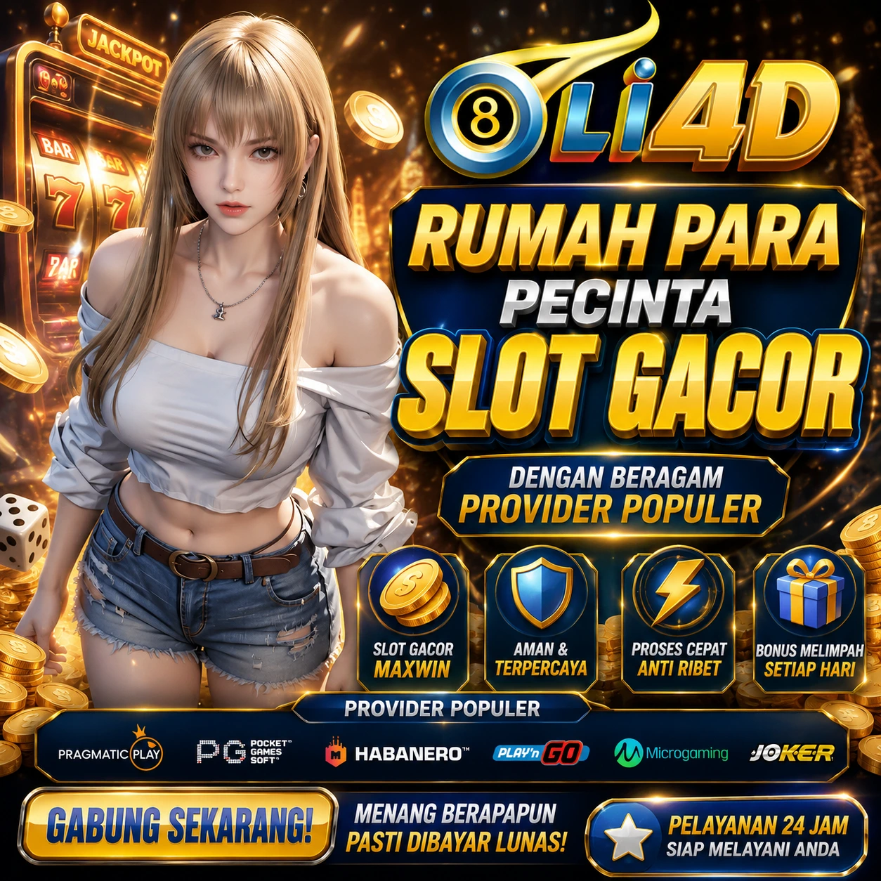 Thumbnail 1 of 3, Poster, OLI4D | Rumah Para Pecinta Slot Gacor Dengan Beragam Provider Populer designed and sold by OLI4D.