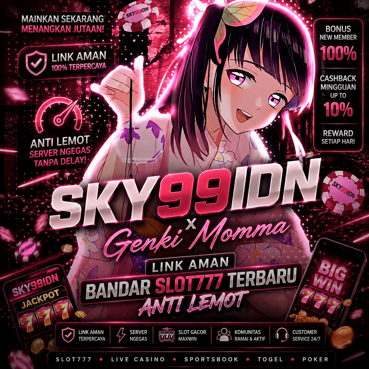 SKY99IDN x Genki Momma - Link Aman Bandar Slot777 Terbaru Anti Lemot