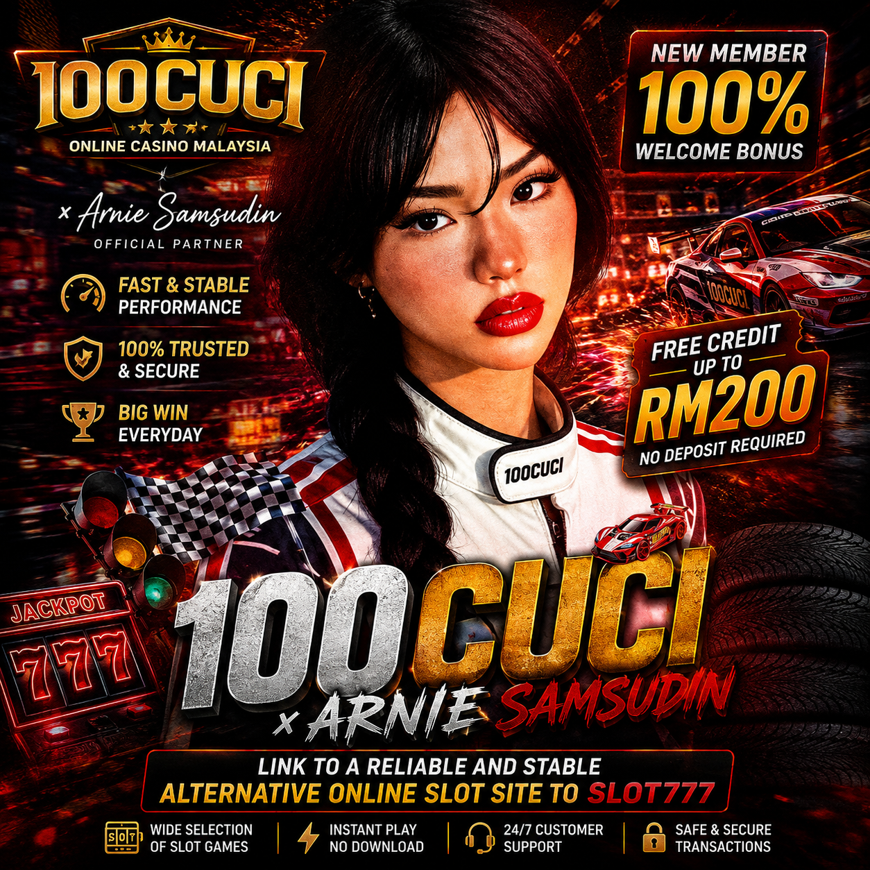 100CUCI x Arnie Samsudin - Link to a Reliable and Stable Alternative Online Slot Site to Slot777