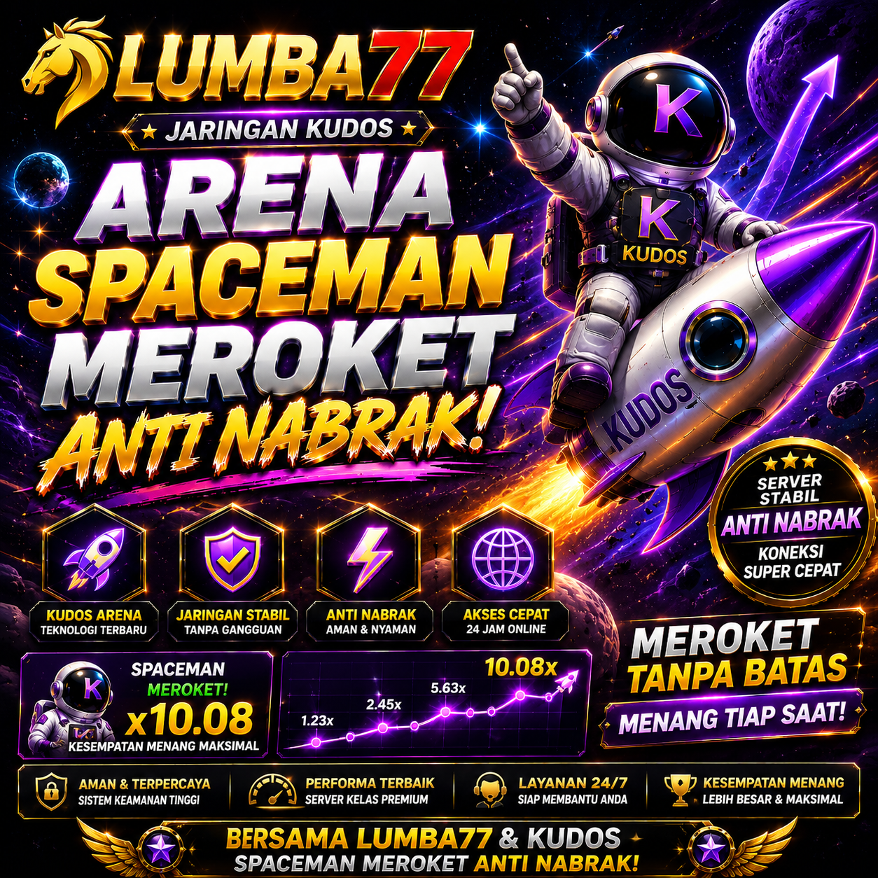 LUMBA77 Jaringan Kudos Arena Spaceman Meroket Anti Nabrak!