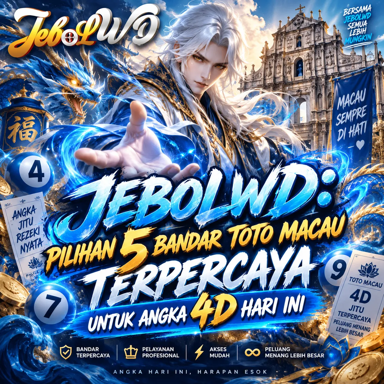 JEBOLWD: Pilihan 5 Bandar Toto Macau Terpercaya untuk Angka 4D Hari Ini