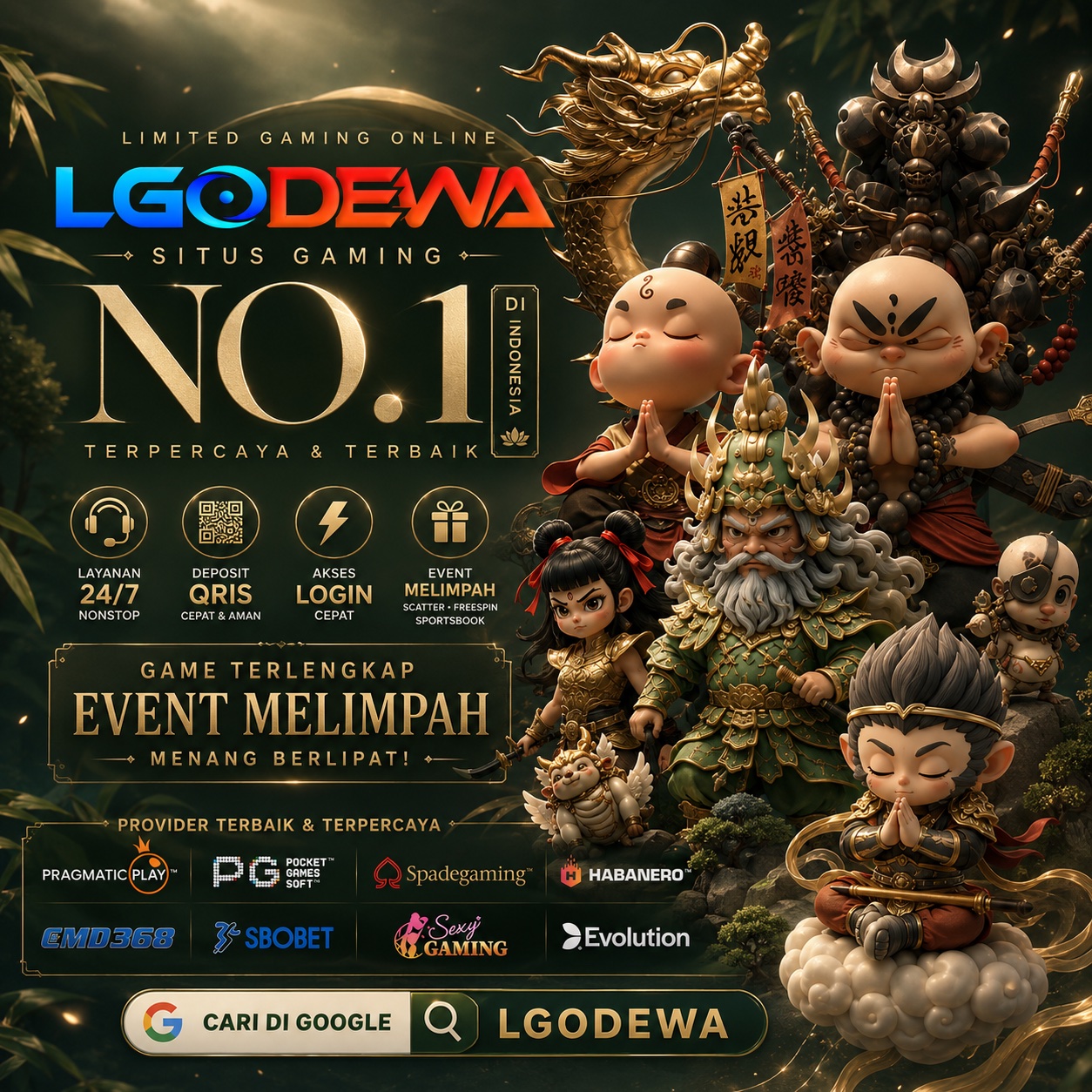 LGODEWA — Masuki Ruang gaming dengan akses Dewa dan Layanan Super Ramah