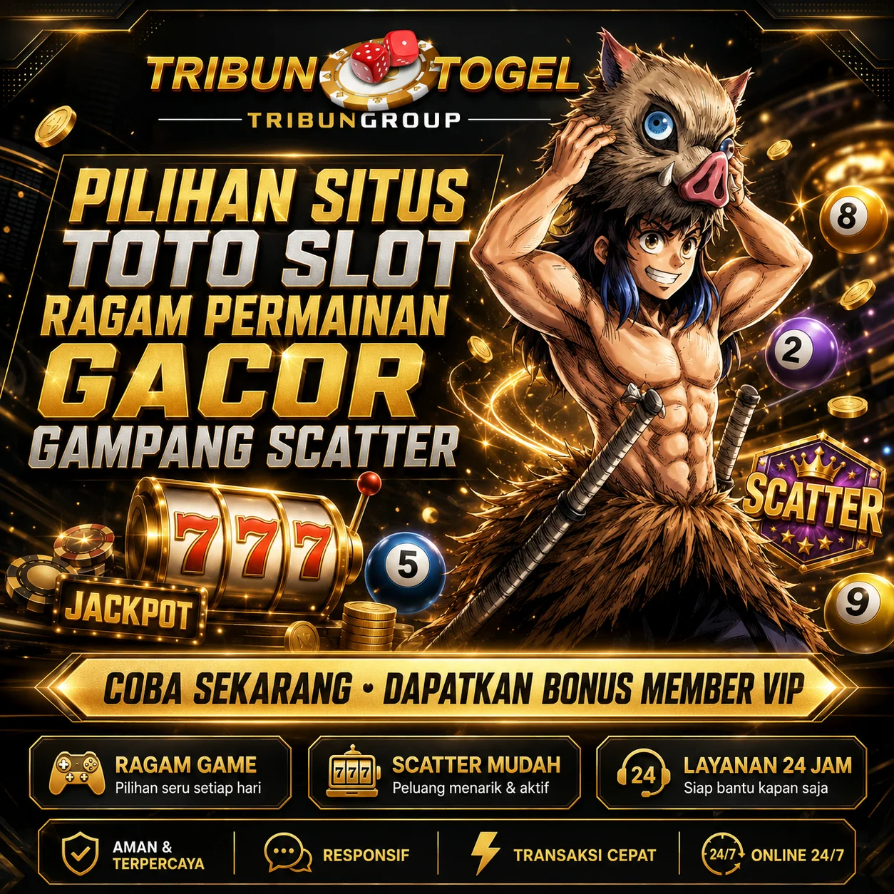 TRIBUNTOGEL - Pilihan Situs Toto Slot Ragam Permainan Gacor Gampang Scatter
