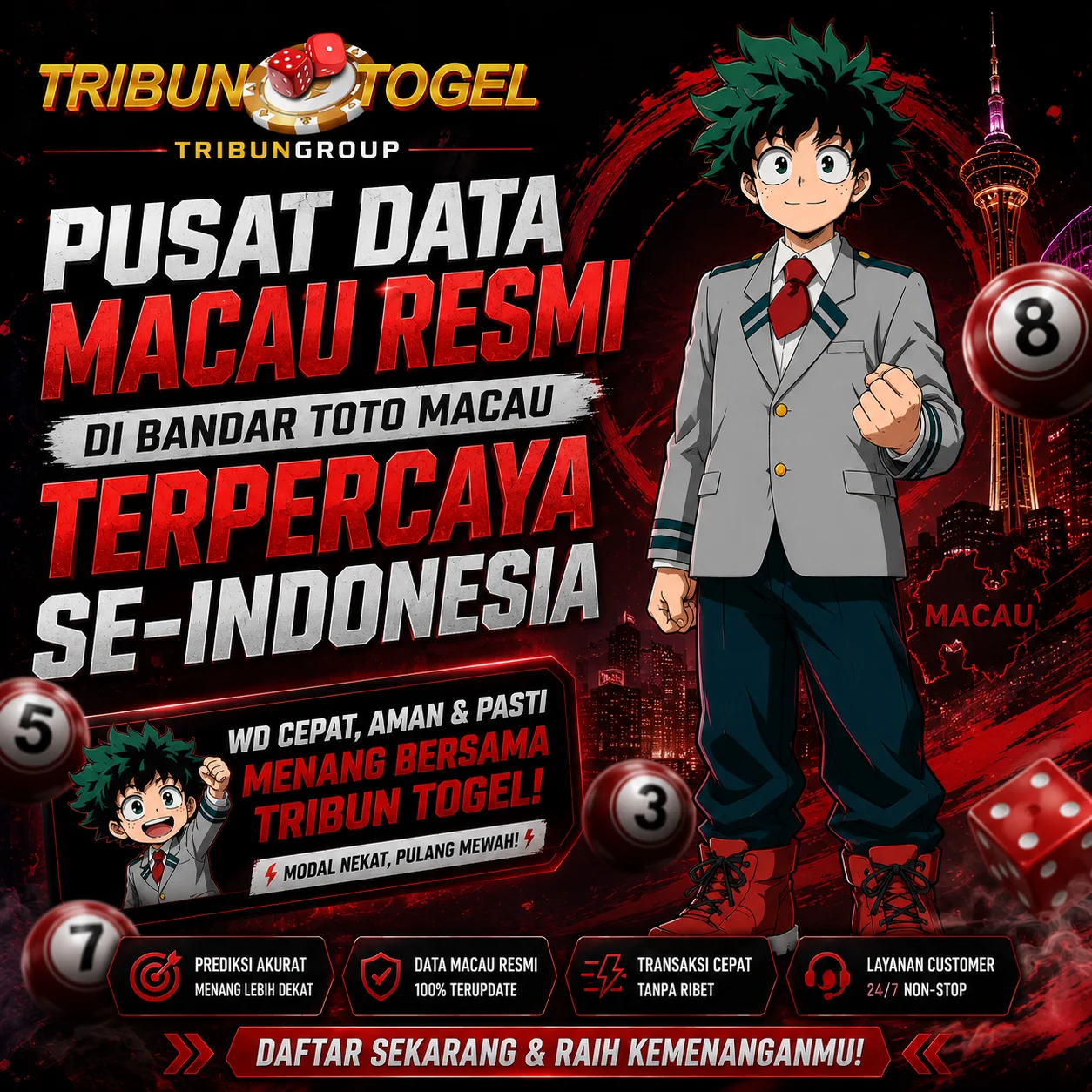 TRIBUNTOGEL: Pusat Data Macau Resmi Di Bandar Toto Macau Terpercaya Se-Indonesia