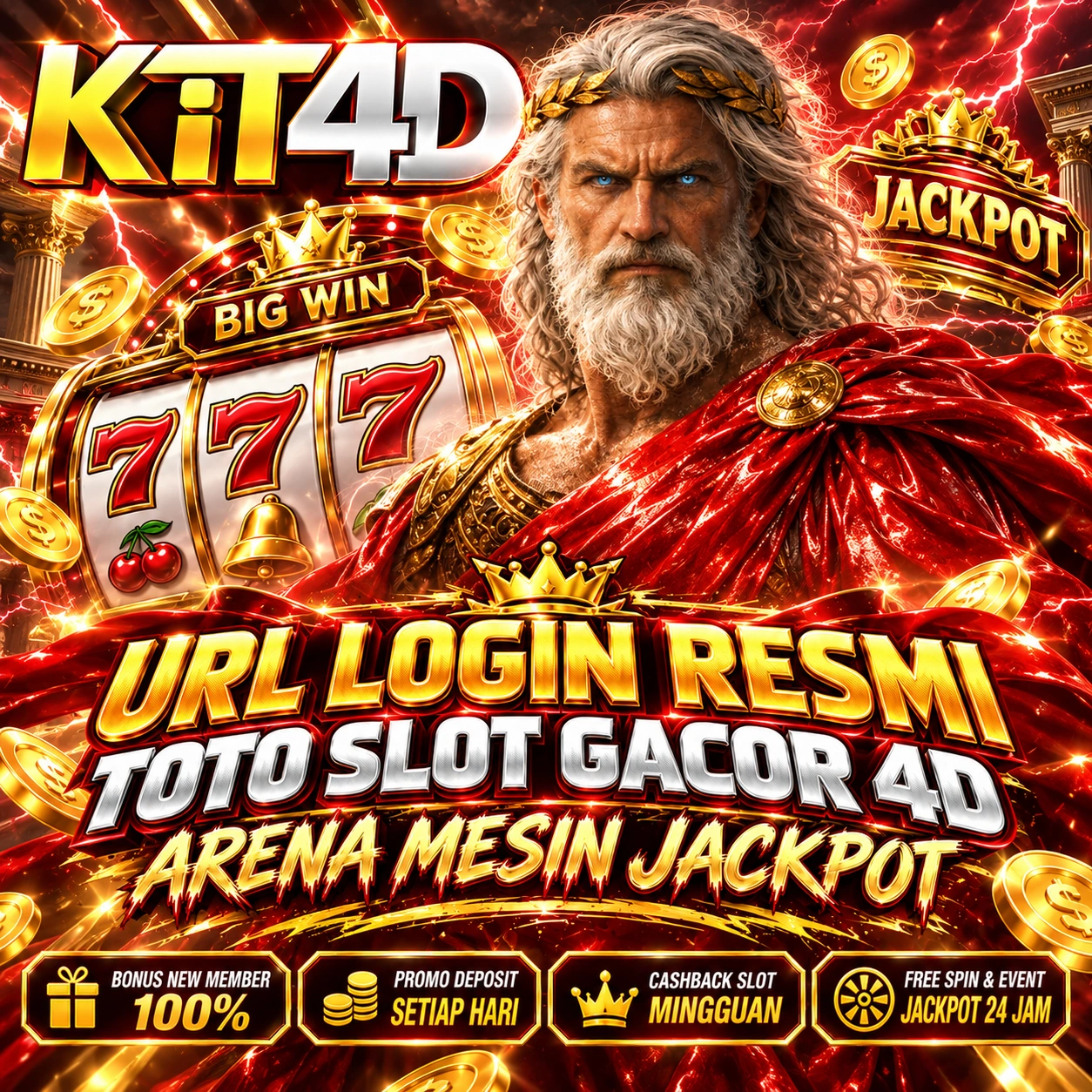 banner KIT4D 🔗 URL Login Resmi Toto Slot Gacor 4D Arena Mesin Jackpot