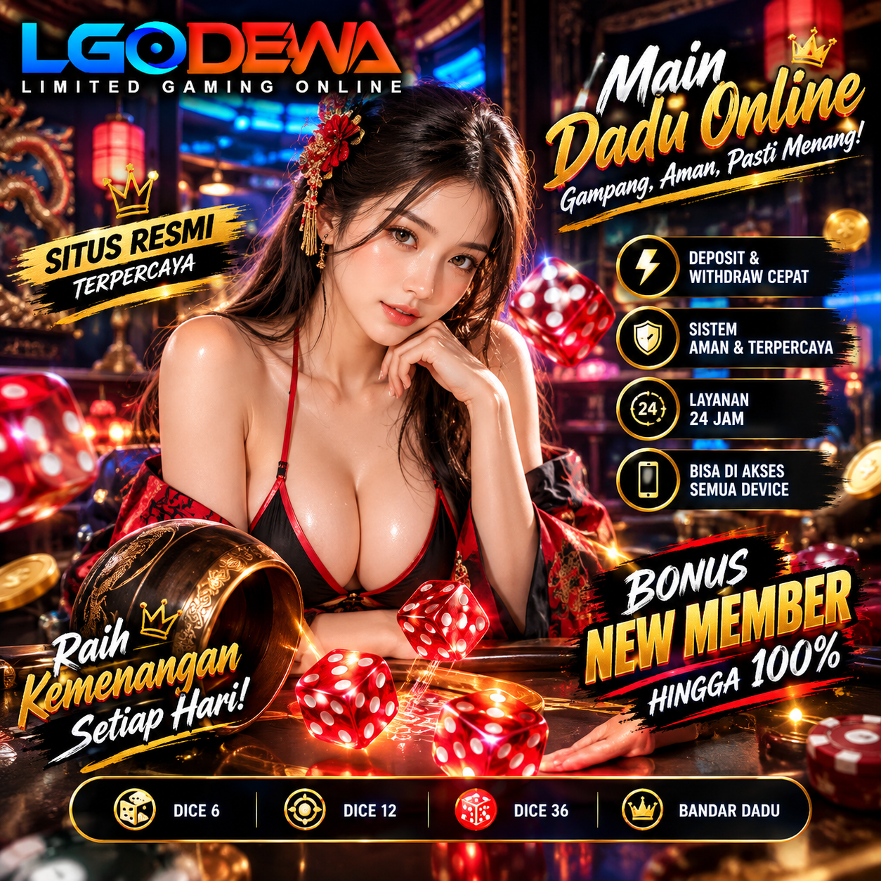 LGODEWA Platform Online Dengan Permainan Dadu Putar Paling Ramai Dimainkan