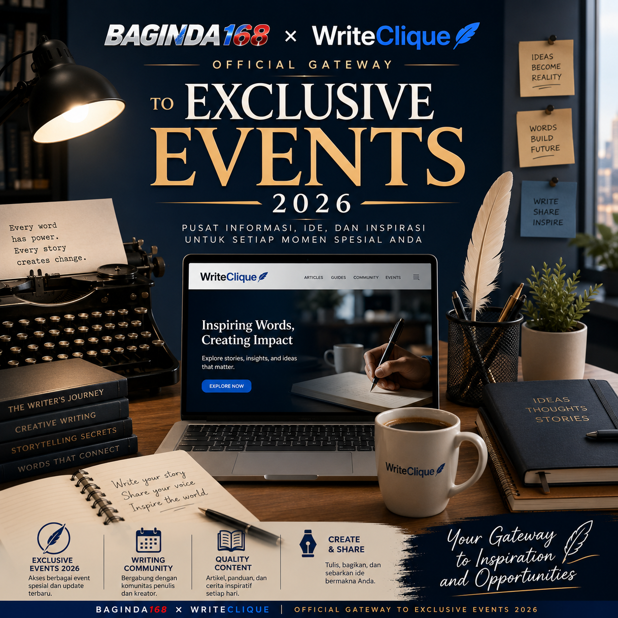 BAGINDA168 # WriteClique Official Gateway to Exclusive Events 2026