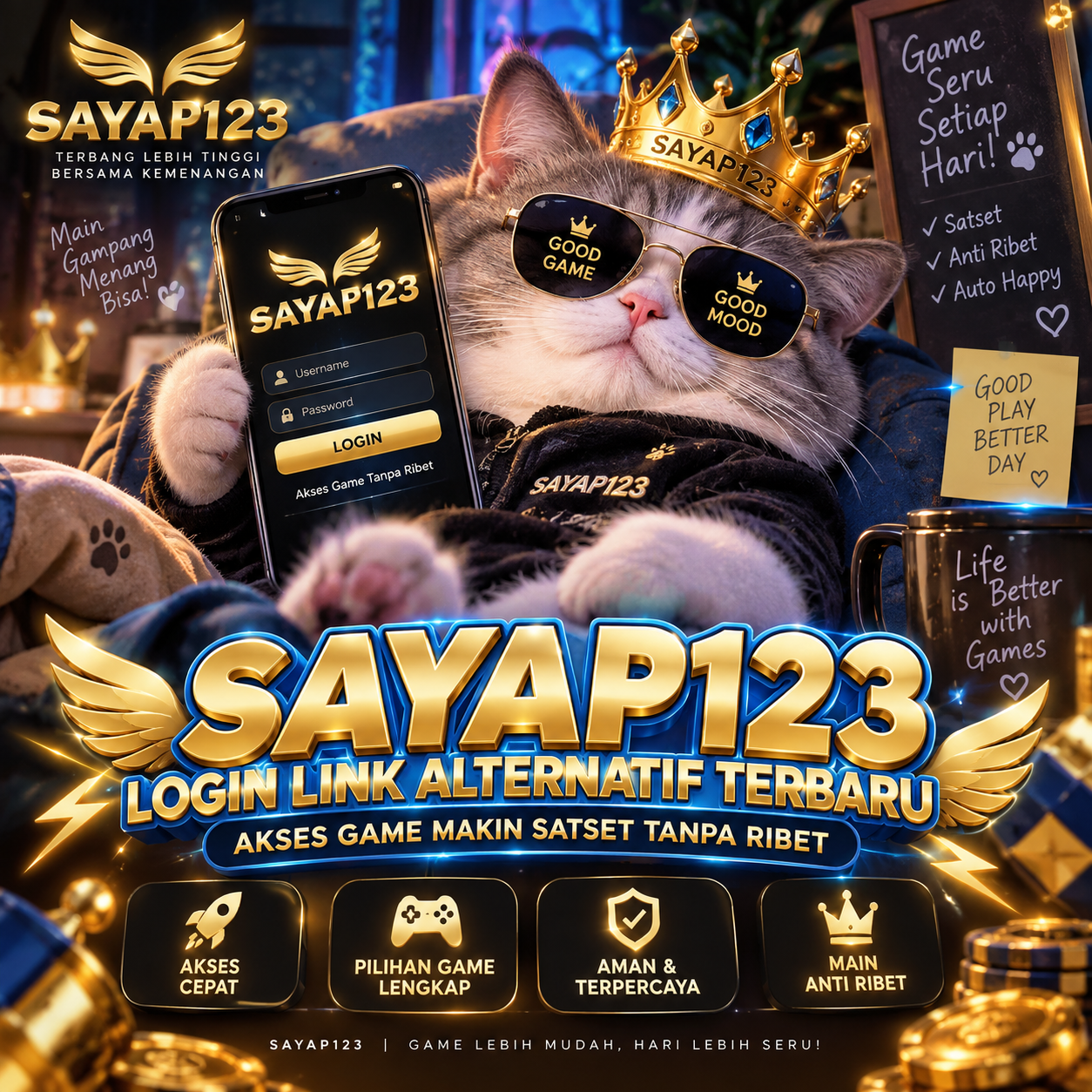 SAYAP123: Login Link Alternatif Terbaru, Akses Game Makin Satset Tanpa Ribet