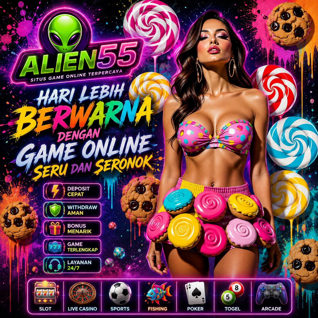 ALIEN55 : Hari Lebih Berwarna Dengan Game Online Seru dan Seronok by Hey siriusly