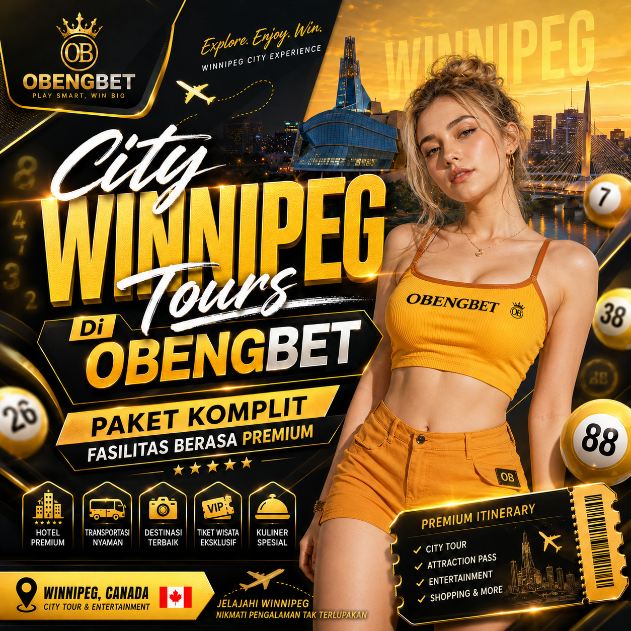 City Winnipeg Tours Di OBENGBET Paket Komplit Fasilitas Berasa Premium